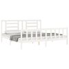 vidaXL Cadre de lit sans matelas blanc bois massif de pin