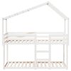 vidaXL Lit superpos&eacute; sans matelas blanc 90x200 cm bois de pin massif
