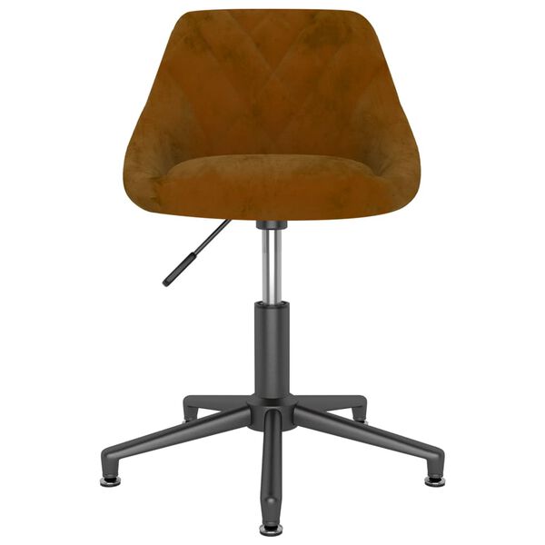 vidaXL Chaises pivotantes &agrave; manger lot de 2 marron velours
