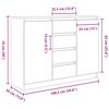 vidaXL Buffet avec tiroirs blanc 100,5x35x76 cm bois d'ing&eacute;nierie