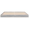 vidaXL Cadre de lit sans matelas sonoma gris 200x200 cm