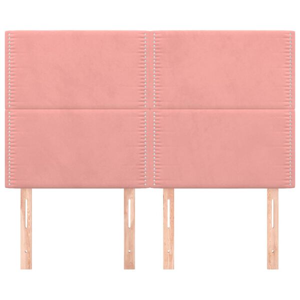 vidaXL T&ecirc;te de lit Rose 144x5x118/128 cm Velours