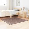 vidaXL Tapis Shaggy Anti-d&eacute;rapant Marron 120 x 120 cm PP