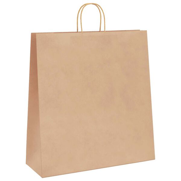 vidaXL Sacs en papier 50 pcs avec poign&eacute;es marron 45x17x48 cm