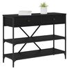 vidaXL Table console avec tiroir Ch&ecirc;ne noir 100 x 34,5 x 75 cm bois