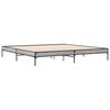 vidaXL Cadre de lit sans matelas sonoma gris 200x200 cm