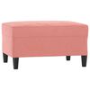 vidaXL Canap&eacute; &agrave; 3 places avec repose-pieds Rose 210 cm Velours