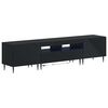 vidaXL Ensemble de 3 Meubles TV LED Noir Bois d'ing&eacute;nierie