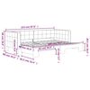 vidaXL Lit de jour avec gigogne sans matelas vert fonc&eacute; 80x200 cm