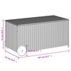 vidaXL Bo&icirc;te de rangement de jardin et roues marron 190L poly rotin