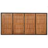 vidaXL Table de jardin dessus en bois Noir 190x90x75 cm R&eacute;sine tress&eacute;e