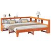 vidaXL Lit biblioth&egrave;que sans matelas cire marron 180x200 cm pin massif