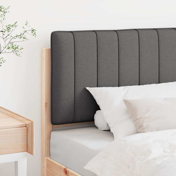 vidaXL T&ecirc;te de lit capitonn&eacute;e Brun et gris fonc&eacute; 75 cm Pin massif