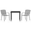 vidaXL Ensemble de salle &agrave; manger pour jardin 3 pcs Anthracite