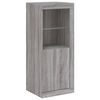 vidaXL Buffets avec lumi&egrave;res LED 3 pcs sonoma gris bois d'ing&eacute;nierie
