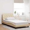 vidaXL Cadre de lit sans matelas cr&egrave;me 100x200 cm tissu