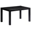 vidaXL Table &agrave; d&icirc;ner Noir 140x80x76 cm Bois de manguier massif