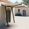 vidaXL Auvent manuel r&eacute;tractable avec poteaux 3x2,5 m Cr&egrave;me