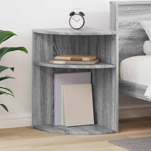 vidaXL Table d'appoint Gris Sonoma 39,7 x 39,7 x 60 cm