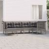 vidaXL Salon de jardin 6 pcs avec coussins Gris R&eacute;sine tress&eacute;e