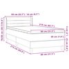 vidaXL Sommier &agrave; lattes de lit avec matelas noir 80x210 cm velours