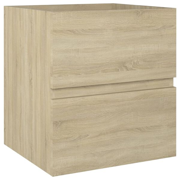 vidaXL Armoire d'&eacute;vier avec lavabo int&eacute;gr&eacute; Ch&ecirc;ne sonoma Agglom&eacute;r&eacute;