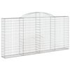 vidaXL Paniers &agrave; gabions arqu&eacute;s 25 pcs 300x30x140/160 cm fer galvanis&eacute;