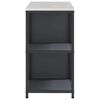 vidaXL Ensemble de rangement cuisine avec &eacute;tag&egrave;re 2 pcs Anthracite