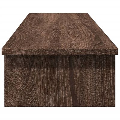 vidaXL Support de moniteur chêne marron 100x27x15 cm bois d'ingénierie