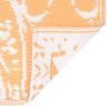 vidaXL Tapis d'ext&eacute;rieur ARAKIL Orange et blanc 120x180 cm PP