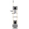 vidaXL Arbre &agrave; chat du sol au plafond Gris clair 277-303 cm