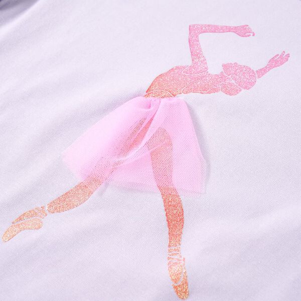 T-shirt enfants &agrave; manches longues lilas clair 116