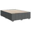 vidaXL Sommier &agrave; lattes de lit avec matelas Gris fonc&eacute; 140x200cm Tissu