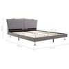 vidaXL Lit avec matelas &agrave; m&eacute;moire de forme Gris clair Tissu 160x200 cm