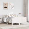 vidaXL Cadre de lit sans matelas blanc 135x190 cm bois de pin massif