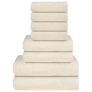 vidaXL Ensemble de serviettes FROGN 8 pcs cr&egrave;me 360 g/m&sup2;