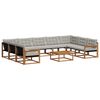 vidaXL Ensemble de canap&eacute;s d'ext&eacute;rieur 10 pc Gris Naturel et Clair