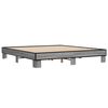 vidaXL Cadre de lit sans matelas sonoma gris 200x200 cm
