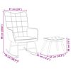 vidaXL Chaise &agrave; bascule avec tabouret en velours jaune