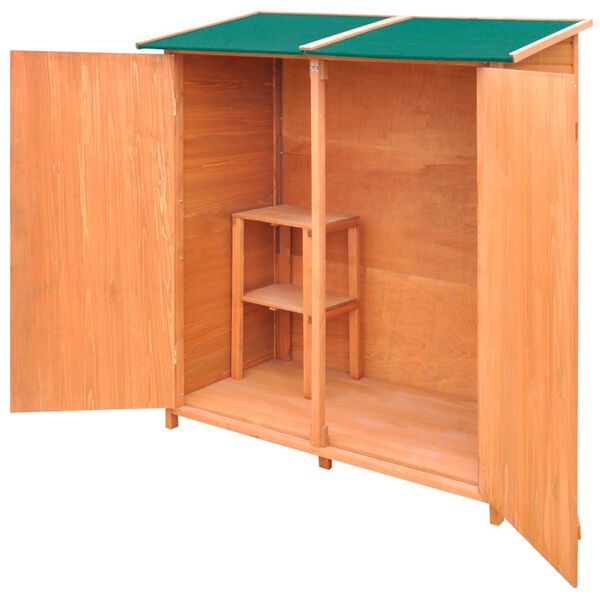 vidaXL Abri de jardin de stockage d'outils de jardin Bois Grand