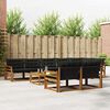 vidaXL Ensemble de canap&eacute;s d'ext&eacute;rieur 9 pcs Naturel et Noir