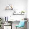 vidaXL &Eacute;tag&egrave;res murales flottantes 2 pcs gris 120x23,5x3,8 cm MDF