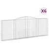 vidaXL Paniers &agrave; gabions arqu&eacute;s 6 pcs 400x30x140/160 cm Fer galvanis&eacute;