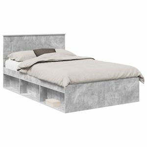 vidaXL Cadre de lit B&eacute;ton 120 x 190 cm Bois d'ing&eacute;nierie