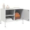 vidaXL Meubles TV 2 pcs blanc 68x39x50,5 cm acier
