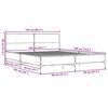 vidaXL Cadre de lit sans matelas sonoma gris 140x190 cm