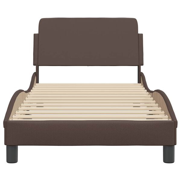 vidaXL Cadre de lit Dover marron 80x200 cm similicuir