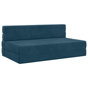 vidaXL Canap&eacute;-lit pliable Bleu 152 x 86,5 x 60 cm Tissu