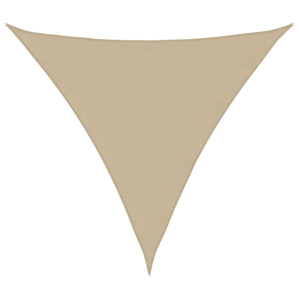 vidaXL Voile de parasol tissu oxford triangulaire 3,6x3,6x3,6 m beige