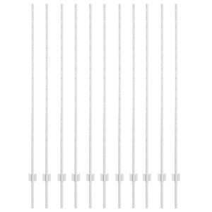 vidaXL Poteau de cl&ocirc;ture ench&acirc;ss&eacute; 11 pi&egrave;ces Argent&eacute; 200 cm